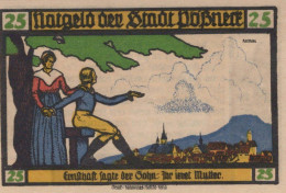 25 PFENNIG 1921 Stadt PÖSSNECK Thuringia UNC DEUTSCHLAND Notgeld Banknote #PB653 - [11] Emisiones Locales
