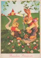 EASTER RABBIT Vintage Postcard CPSM #PBO518.GB - Easter