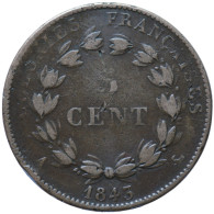 LaZooRo: French Colonies 5 Centimes 1843 A VF Scarce - French Colonies (1817-1844)