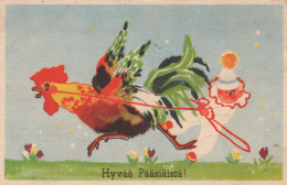PÂQUES ENFANTS ŒUF Vintage Carte Postale CPA #PKE216.FR - Easter
