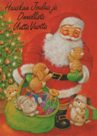 PÈRE NOËL Bonne Année Noël Vintage Carte Postale CPSM #PBL079.FR - Santa Claus