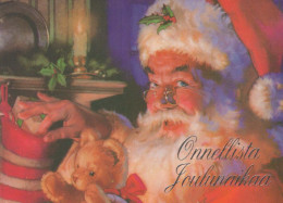 PÈRE NOËL Bonne Année Noël Vintage Carte Postale CPSM #PBB090.FR - Santa Claus