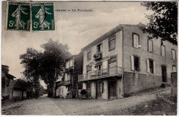 31 - B14389CPA - MIREMONT - Les Promenades - Hotel  Café CENTRAL - Assez Bon état - HAUTE-GARONNE - Andere & Zonder Classificatie