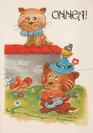 KATZE MIEZEKATZE Tier Vintage Ansichtskarte Postkarte CPSM #PAM396.DE - Chats