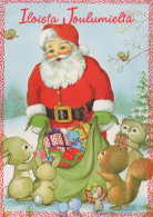 WEIHNACHTSMANN SANTA CLAUS TIERE WEIHNACHTSFERIEN Vintage Postkarte CPSM #PAK479.DE - Santa Claus
