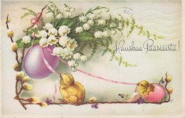 PASCUA POLLO HUEVO Vintage Tarjeta Postal CPA #PKE399.ES - Easter