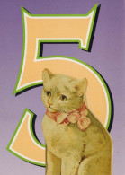 GATO GATITO Animales Vintage Tarjeta Postal CPSM #PBQ870.ES - Chats