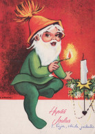 PAPÁ NOEL Feliz Año Navidad Vintage Tarjeta Postal CPSM #PBL273.ES - Santa Claus