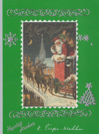 PAPÁ NOEL Feliz Año Navidad Vintage Tarjeta Postal CPSM #PBL144.ES - Santa Claus