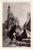 75 - B20206CPA - PARIS - ARR.05 - Eglise Saint Etienne Du Mont - Marchande De Fleurs - Très Bon état - PARIS - District 05