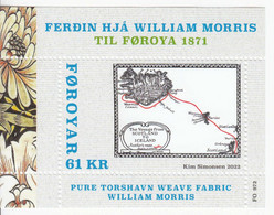 2022 Faroe Islands Maps William Morris Scotland Souvenir Sheet MNH @ BELOW FACE VALUE - Faroe Islands