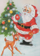 BABBO NATALE Animale Natale Vintage Cartolina CPSM #PAK538.IT - Kerstman