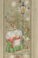 ANGELO Buon Anno Natale Vintage Cartolina CPSMPF #PAG783.IT - Anges