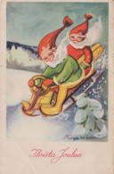 WEIHNACHTSMANN SANTA CLAUS Neujahr Weihnachten Vintage Ansichtskarte Postkarte CPSMPF #PKG314.DE - Santa Claus