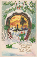 Neujahr Weihnachten BELL PFERDSHOE Vintage Ansichtskarte Postkarte CPSMPF #PKD574.DE - Año Nuevo