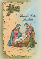 Jungfrau Maria Madonna Jesuskind Weihnachten Religion Vintage Ansichtskarte Postkarte CPSM #PBB870.DE - Vierge Marie & Madones