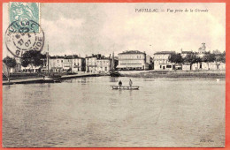 33 - B27369CPA - PAUILLAC - Vue Prise De La Gironde - Quai Et Barque Animée - Très Bon état - GIRONDE - Pauillac