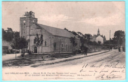 33 - B27225CPA - SOULAC SUR MER - Eglise N. D. Fin Des Terres Et Le Couvent Des Bénedictins - Carte Pionniere - Très Bon - Soulac-sur-Mer