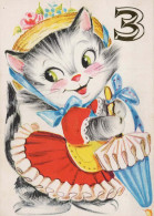 GATTO KITTY Animale Vintage Cartolina CPSM #PBQ868.IT - Chats