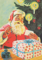 BABBO NATALE Buon Anno Natale Vintage Cartolina CPSM #PBL395.IT - Santa Claus