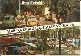 Marina Di Massa (Massa Carrara) Vedute Camping Internazionale "Italia", Animata, Tende, Bar, Auto D'Epoca, Campingsplatz - Massa