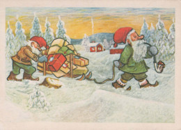 Buon Anno Natale GNOME Vintage Cartolina CPSM #PBA953.IT - Nouvel An