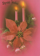 Buon Anno Natale CANDELA Vintage Cartolina CPSM #PAZ443.IT - Nouvel An