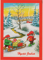 Buon Anno Natale GNOME Vintage Cartolina CPSM #PAY154.IT - New Year