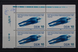 DDR, MiNr. 2923, Viererblock, Ecke Links Oben, Postfrisch - Sonstige & Ohne Zuordnung