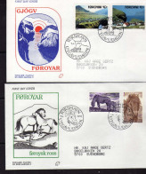 Iles Feroe -1993 -  2  FDC -   Chevaux - Norden - - Faroe Islands