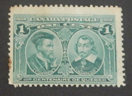 CANADA YT 86 NEUF(*)MNG+CHARNIERE "CARTIER ET CHAMPLAIN" ANNÉE 1908 COTE 15 - Ungebraucht