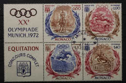 Monaco, MiNr. 1045-1048 Sechserblock, Gestempelt - Autres & Non Classés