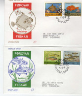 Iles Feroe -1994 -  2  FDC -  Faune - Papillons - Faroe Islands