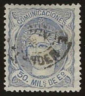 Espagne      .  Y&T   .   107       .   1870     .     O   .     Oblitéré - Gebruikt