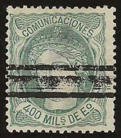 Espagne      .  Y&T   .   110  (2 Scans)       .   1870     .     O   .     Oblitéré - Usati