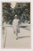 C020432 A Young Woman In A Hat Walks In The Park. Agfa - World