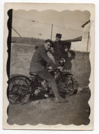 Snapshot Homme Moto Portrait à Situer Identifier 30s 1934 - Anonymous Persons