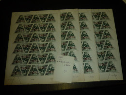 MONACO 4 FEUILLES COMPLETE 1955 N°414 - HOPITAL LAMBARENE (GABON)- FEUILLE DE 30 TIMBRES NEUF (C.V) - Unused Stamps