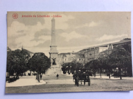 LISBOA - LISBONNE : Avenida Da Liberdade - 1916 - Cachet "Intendance Militaire Des Troupes Coloniales" - Lisboa