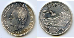 311 ESPAÑA 1996 2000 PESETAS GOYA 1996 SILVER PLATA PHILDOM - 10 Céntimos