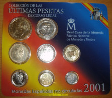 707 ESPAÑA 2001 CARTERA OFICIAL 2001 PESETAS - 10 Centimos