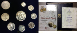 771 ESPAÑA 2001 Colección En Plata De Las últimas Pesetas 2001 - 1,5,10,25,50,100,200,500 - 10 Céntimos