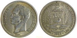 1327 VENEZUELA 1945 2 BOVIVAR 1945 PLATA - Venezuela