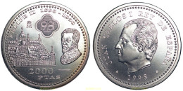 1497 ESPAÑA 1998 400 ANIVERSARIO DE LA MUERTE DE FELIPE II. EL ESCORIAL. 2000 PTS PLATA - 10 Centimos