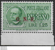 1943 Repubblica Sociale Espressi Lire 1,25 Var Bc MNH Sassone N. 19/IIIn - Autres & Non Classés