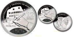 1712 ESPAÑA 2007 12 EUROS 2007 50 ANIVERSARIO DEL TRATADO DE ROMA - 10 Centesimi