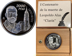 2069 ESPAÑA 2001 2000 PESETAS 2001 LEOPOLDO ALAS CLARIN PLATA - 10 Centiemen