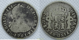 2175 ESPAÑA 1781 CARLOS III 1781 2 REALES PR POTOSI - Verzamelingen