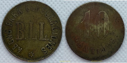 2157 ESPAÑA 1937 FICHA COMERCIAL ABONO PARA CONSUMACIONES B.LL 10 CENTIMOS - Other & Unclassified