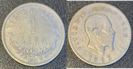 2238 ITALIA 1863 ITALIE 1863 1 LIRA MILANO - Da Identificare